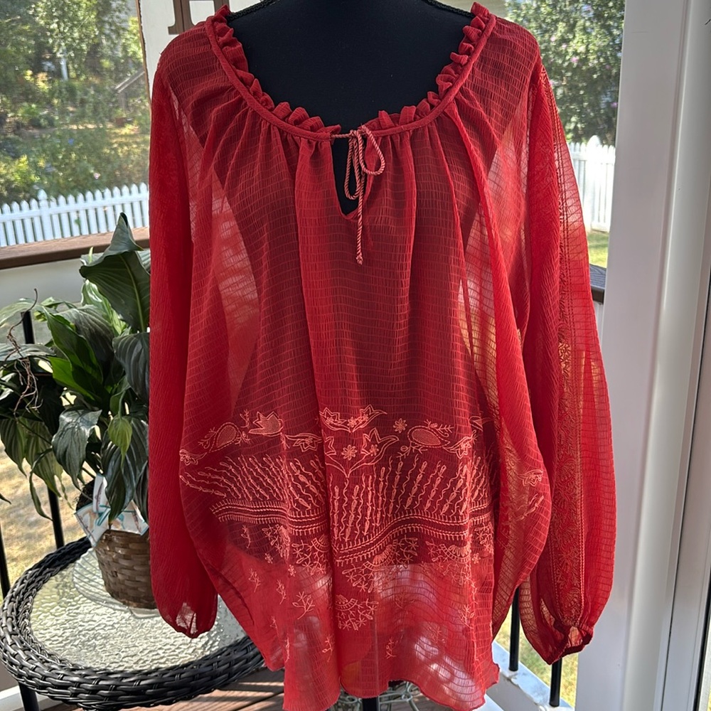 BCBG Sheer Top